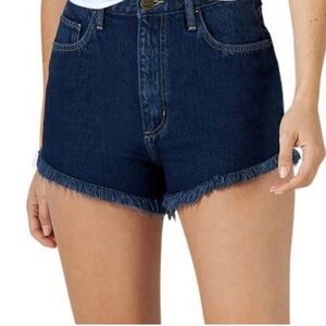 Lee Modern Vintage Dark Wash Denim Cut Off Shorts Womens 29
